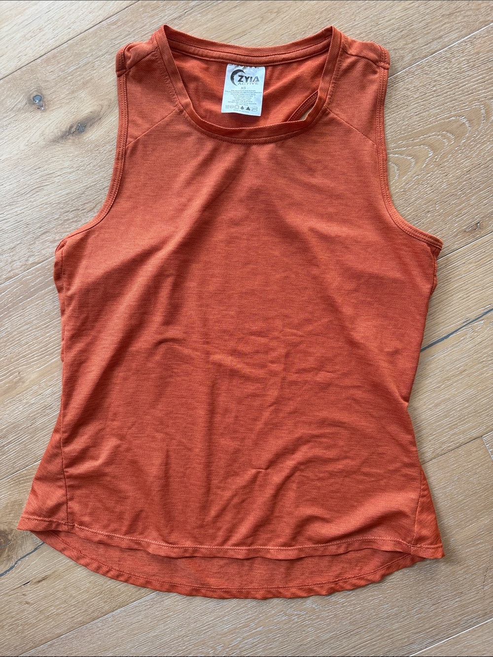 ZYIA Active USA Rust-Orange Racerback Tank Top